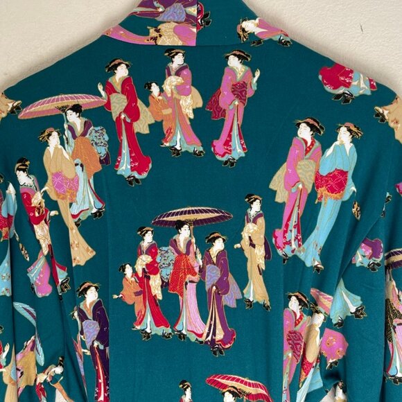 N. NATORI "Geisha" Cozy Knit Dark Green Long Robe is New with Tags! Size MEDIUM - Picture 6 of 10